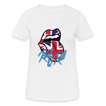Rock and roll - T-shirt respirant Femme - blanc - Devant - AI Model Female 172 dark (172cm)