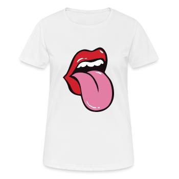 Rock and roll - T-shirt respirant Femme - blanc - Devant - AI Model Female 172 dark (172cm)