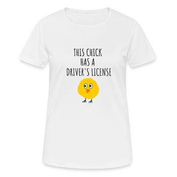 Führerschein Frau lustig Fahrausweis Geschenk - Frauen T-Shirt atmungsaktiv - Weiß - Vorne - AI Model Female 172 dark (172cm)