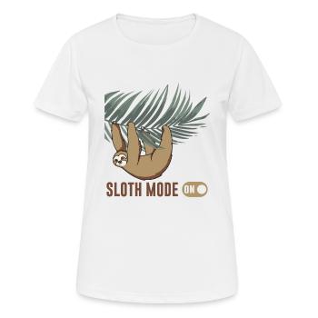 Sloth - Frauen T-Shirt atmungsaktiv - Weiß - Vorne - AI Model Female 172 dark (172cm)
