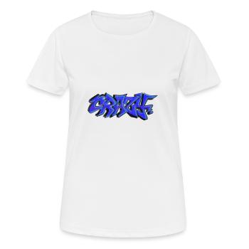 Crazy Graffiti - Frauen T-Shirt atmungsaktiv - Weiß - Vorne - AI Model Female 172 dark (172cm)