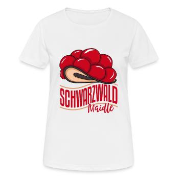 Black Forest Maidle Bollenhut Gift for Women - Women's Breathable T-Shirt - white - Front - AI Model Female 172 dark (172cm)