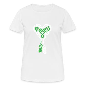 Irish Step Dancing Celtic Knot Heart - Frauen T-Shirt atmungsaktiv - Weiß - Vorne - AI Model Female 172 dark (172cm)