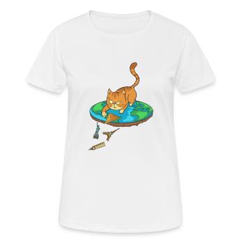 Théorie du complot de la Terre plate pour la Terre plate - T-shirt respirant Femme - blanc - Devant - AI Model Female 172 dark (172cm)