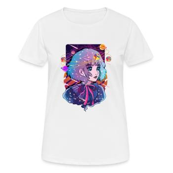 Anime Solar System Dizzy Planets - Women's Breathable T-Shirt - white - Front - AI Model Female 172 dark (172cm)