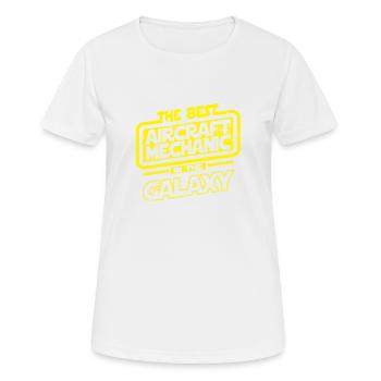 Flugzeugmechaniker Das beste Geschenk der Galaxis - Frauen T-Shirt atmungsaktiv - Weiß - Vorne - AI Model Female 172 dark (172cm)
