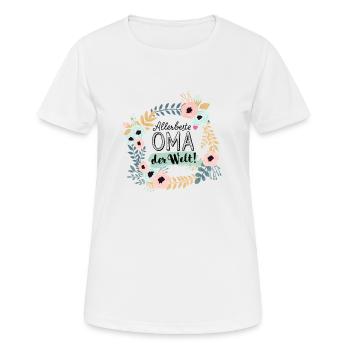 La meilleure grand-mère du monde - T-shirt respirant Femme - blanc - Devant - AI Model Female 172 dark (172cm)
