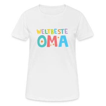 Weltbeste Oma - Frauen T-Shirt atmungsaktiv - Weiß - Vorne - AI Model Female 172 dark (172cm)