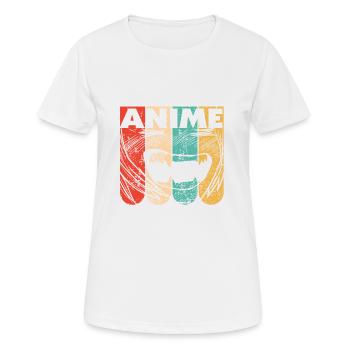 Anime Manga Kawaii zum japanische Anime Manga - Frauen T-Shirt atmungsaktiv - Weiß - Vorne - AI Model Female 172 dark (172cm)