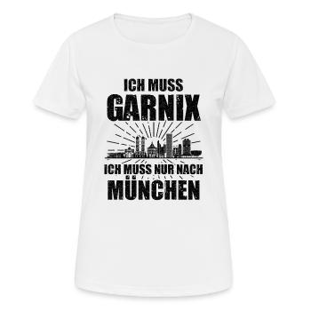 München Skyline Münchener Bayrisch Oberbayern - Frauen T-Shirt atmungsaktiv - Weiß - Vorne - AI Model Female 172 dark (172cm)