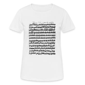 Bach Partita For Violin in E major Preludio - Women's Breathable T-Shirt - white - Front - AI Model Female 172 dark (172cm)