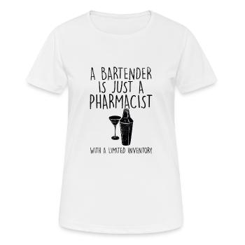 Barkeeper - Frauen T-Shirt atmungsaktiv - Weiß - Vorne - AI Model Female 172 dark (172cm)