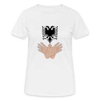 Albania Adler Shqiperia for Albanians - Women's Breathable T-Shirt - white - Front - AI Model Female 172 dark (172cm)