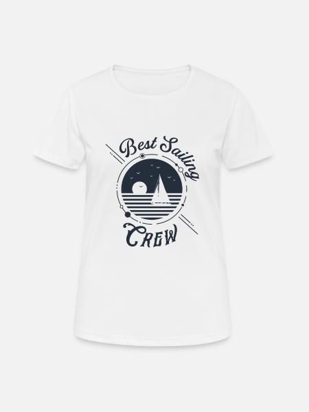 Sailing crew sailboat sailing gift - Women's Breathable T-Shirt - white