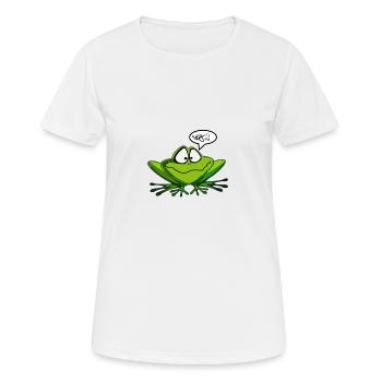 Grenouille parlante - T-shirt respirant Femme - blanc - Devant - AI Model Female 172 dark (172cm)