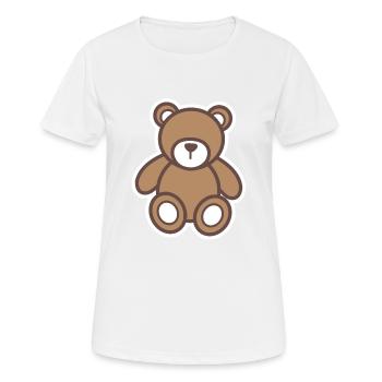 ours en peluche - T-shirt respirant Femme - blanc - Devant - AI Model Female 172 dark (172cm)