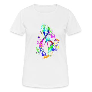 musical note - Women's Breathable T-Shirt - white - Front - AI Model Female 172 dark (172cm)