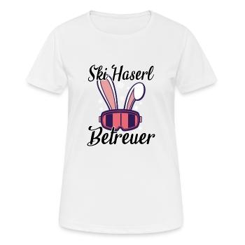 Ski Haserl Betreuer - Frauen T-Shirt atmungsaktiv - Weiß - Vorne - AI Model Female 172 dark (172cm)