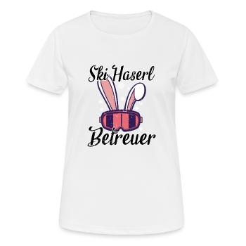 Ski Haserl Betreuer - Frauen T-Shirt atmungsaktiv - Weiß - Vorne - AI Model Female 172 dark (172cm)