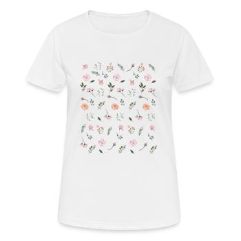Blumen schöne Blume Blumenbeet Geschenk rosa - Frauen T-Shirt atmungsaktiv - Weiß - Vorne - AI Model Female 172 dark (172cm)
