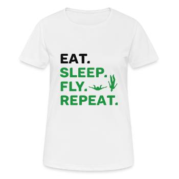 Skydiving - Women's Breathable T-Shirt - white - Front - AI Model Female 172 dark (172cm)