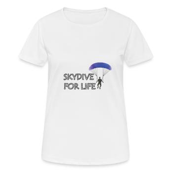 Skydiving - Women's Breathable T-Shirt - white - Front - AI Model Female 172 dark (172cm)