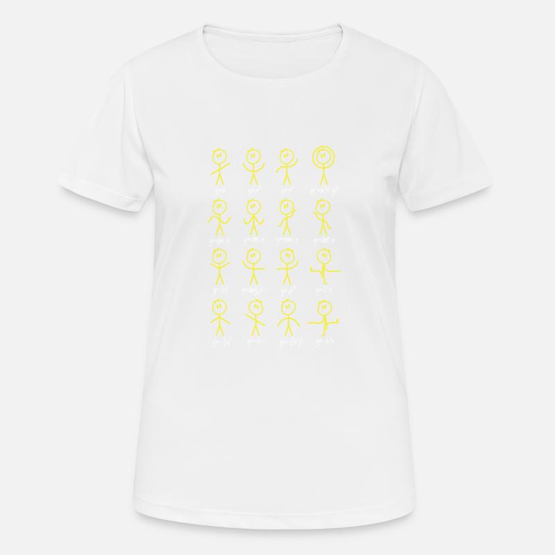 Funny Math Stick Figures Doing Functions - Frauen T-Shirt atmungsaktiv - Weiß