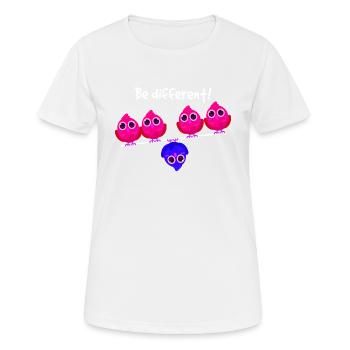 Be different Vögel Vogel Soyez différent Individuel - T-shirt respirant Femme - blanc - Devant - AI Model Female 172 dark (172cm)