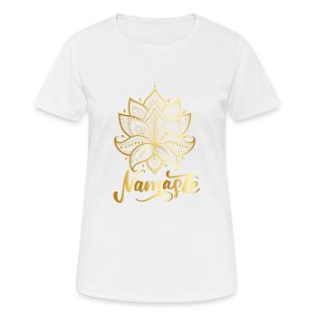 yoga - T-shirt respirant Femme - blanc - Devant - AI Model Female 172 dark (172cm)