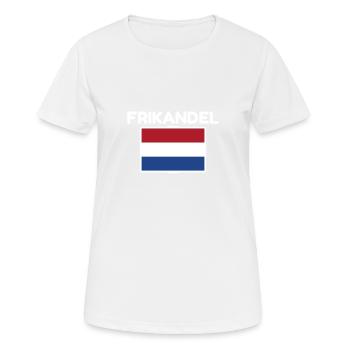 FRIKANDEL Pays-Bas Hollande orang - T-shirt respirant Femme - blanc - Devant - AI Model Female 172 dark (172cm)