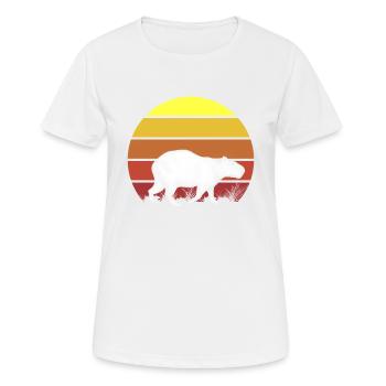 Retro Capybara Vintage Sonnenuntergang realistisches Design - Frauen T-Shirt atmungsaktiv - Weiß - Vorne - AI Model Female 172 dark (172cm)