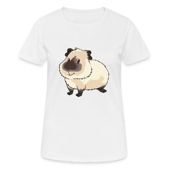 Süßes Himalaya Meerschweinchen Besitzer und - Frauen T-Shirt atmungsaktiv - Weiß - Vorne - AI Model Female 172 dark (172cm)
