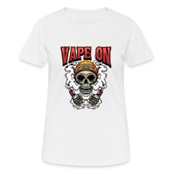 Vape vaping steamer vaping saying gift - Women's Breathable T-Shirt - white - Front - AI Model Female 172 dark (172cm)