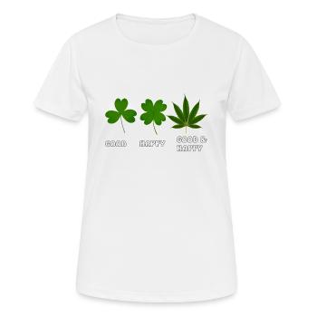 CLOVER HEMP LEAF - Women's Breathable T-Shirt - white - Front - AI Model Female 172 dark (172cm)