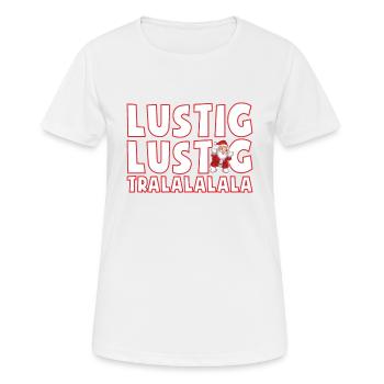lustig lustig tralalalala Weihnachten Geschenkidee - Frauen T-Shirt atmungsaktiv - Weiß - Vorne - AI Model Female 172 dark (172cm)