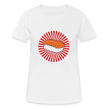Sashimi Sushi Maki Nigiri Japanische Delikatesse - Frauen T-Shirt atmungsaktiv - Weiß - Vorne - AI Model Female 172 dark (172cm)