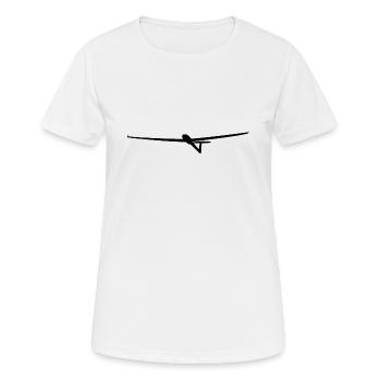 Pilote pilote de planeur planeur - T-shirt respirant Femme - blanc - Devant - AI Model Female 172 dark (172cm)