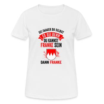 Franke Fränkisch Oberfranken Unterfranken Lustig - Women's Breathable T-Shirt - white - Front - AI Model Female 172 dark (172cm)