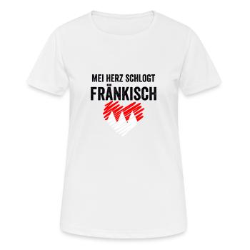 Fränkisches Wappen Franke Fränkisch Oberfranken Lu - Frauen T-Shirt atmungsaktiv - Weiß - Vorne - AI Model Female 172 dark (172cm)