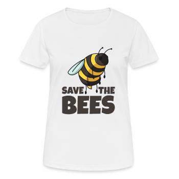 Save The Bees Bee Conservation Plant Ces Save T - T-shirt respirant Femme - blanc - Devant - AI Model Female 172 dark (172cm)