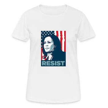 Kamala Harris résiste - T-shirt respirant Femme - blanc - Devant - AI Model Female 172 dark (172cm)