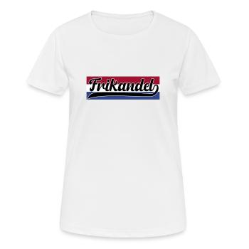 Frikandel with Holland flag - Women's Breathable T-Shirt - white - Front - AI Model Female 172 dark (172cm)