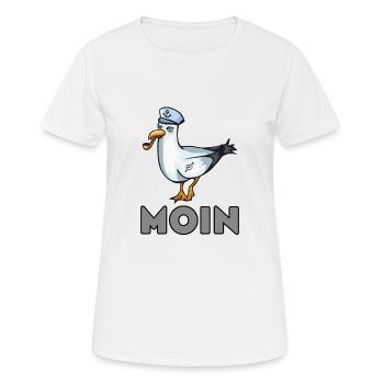 Hamburg Moin Matrose Möwe Geschenkidee Norddeutsch - Frauen T-Shirt atmungsaktiv - Weiß - Vorne - AI Model Female 172 dark (172cm)