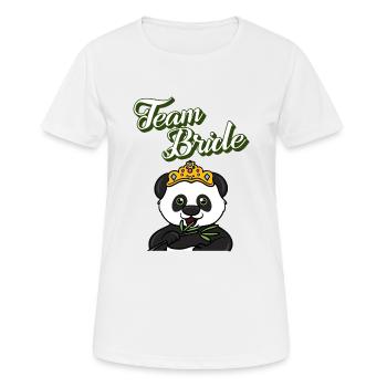 Junggesellinnenabschied m. Panda, Pandabär - Frauen T-Shirt atmungsaktiv - Weiß - Vorne - AI Model Female 172 dark (172cm)