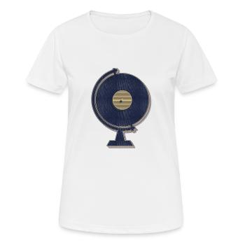 DJ de musique vinyle - T-shirt respirant Femme - blanc - Devant - AI Model Female 172 dark (172cm)