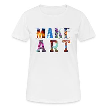 Les artistes artistes font de l'art - T-shirt respirant Femme - blanc - Devant - AI Model Female 172 dark (172cm)