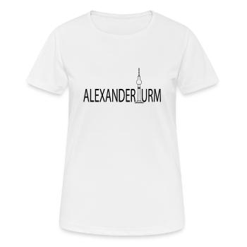Alexanderplatz Fernsehturm - Frauen T-Shirt atmungsaktiv - Weiß - Vorne - AI Model Female 172 dark (172cm)