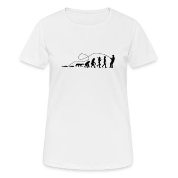 T-shirt Evolution Angler - T-shirt respirant Femme - blanc - Devant - AI Model Female 172 dark (172cm)