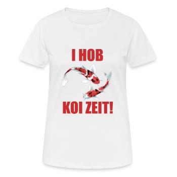 lustige Koi Kois i hob koi zeit Geschenkidee - Frauen T-Shirt atmungsaktiv - Weiß - Vorne - AI Model Female 172 dark (172cm)
