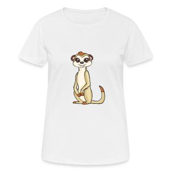 suricate - T-shirt respirant Femme - blanc - Devant - AI Model Female 172 dark (172cm)